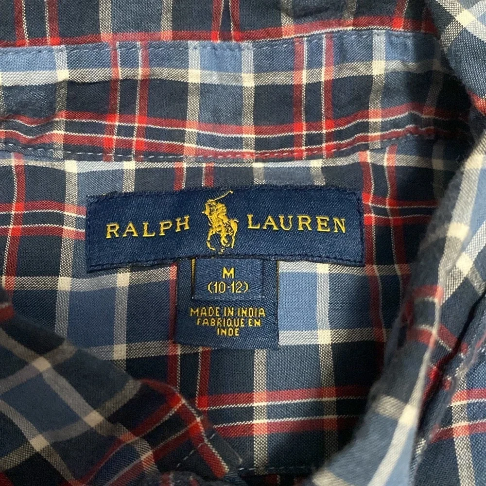 Ralph Lauren Navy and Red Checkered Shirt